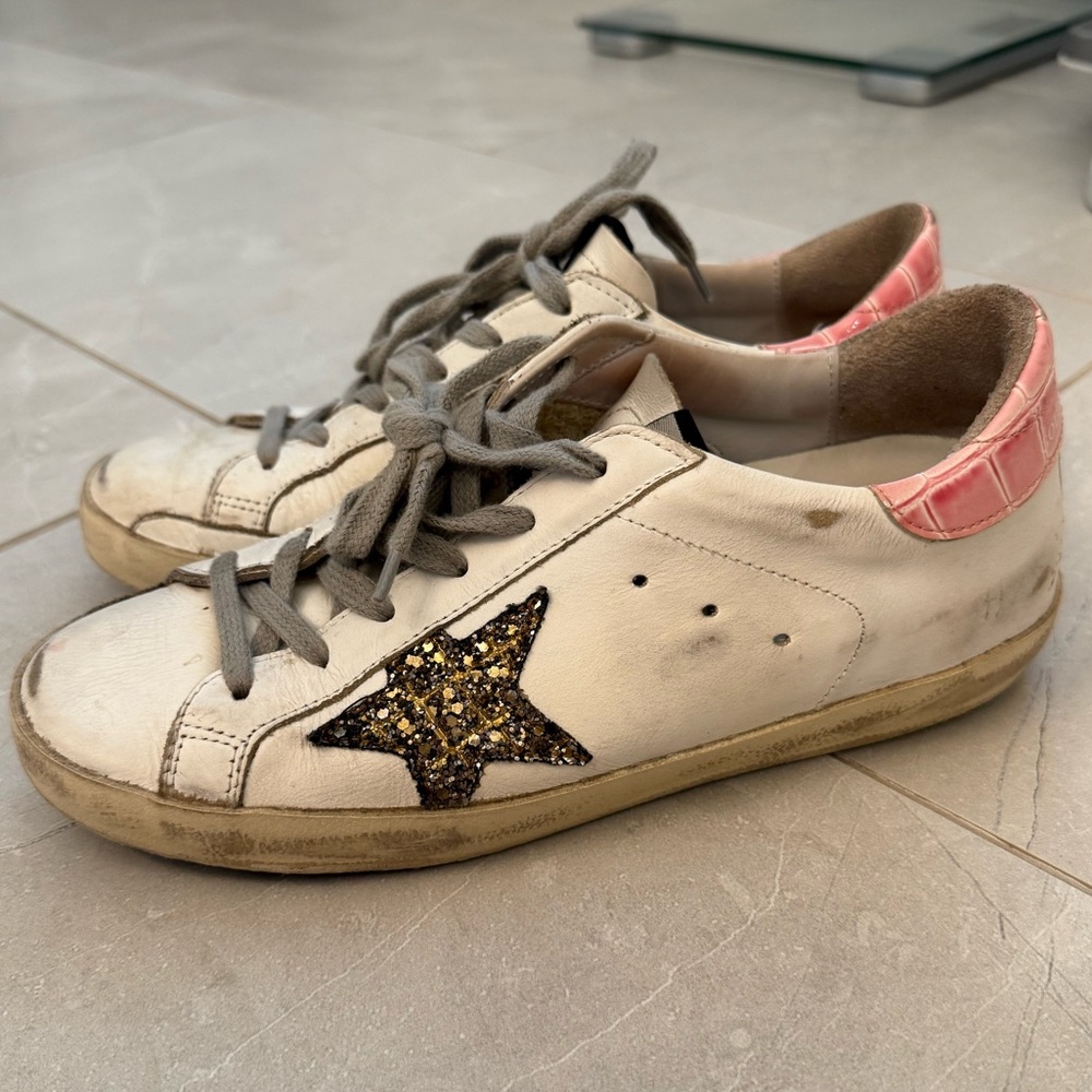 GG Sneakers with Glitter and pink